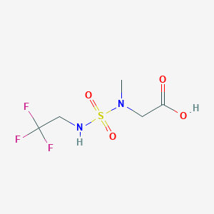 molecular formula C5H9F3N2O4S B2542884 2-(甲基(N-(2,2,2-三氟乙基)磺酰胺基)氨基)乙酸 CAS No. 1593054-77-3
