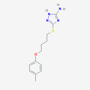 molecular formula C13H18N4OS B254289 5-((4-(p-tolyloxy)butyl)thio)-4H-1,2,4-triazol-3-amine 