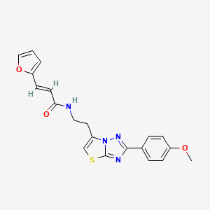 (E)-3-(furan-2-yl)-N-(2-(2-(4-methoxyphenyl)thiazolo[3,2-b][1,2,4]triazol-6-yl)ethyl)acrylamide