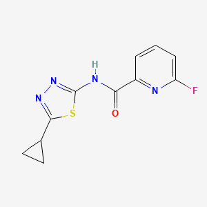 molecular formula C11H9FN4OS B2542906 N-(5-Cyclopropyl-1,3,4-thiadiazol-2-yl)-6-fluoropyridine-2-carboxamide CAS No. 2411252-06-5