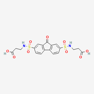 3-[[7-(2-Carboxyethylsulfamoyl)-9-oxofluoren-2-yl]sulfonylamino]propanoic acid