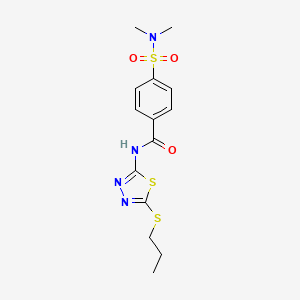 4-(N,N-dimethylsulfamoyl)-N-(5-(propylthio)-1,3,4-thiadiazol-2-yl)benzamide