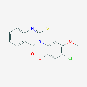 3-(4-Chloro-2,5-dimethoxyphenyl)-2-methylsulfanylquinazolin-4-one