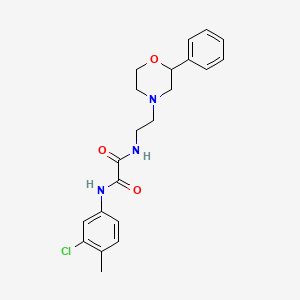 molecular formula C21H24ClN3O3 B2542924 N1-(3-chloro-4-methylphenyl)-N2-(2-(2-phenylmorpholino)ethyl)oxalamide CAS No. 953941-20-3