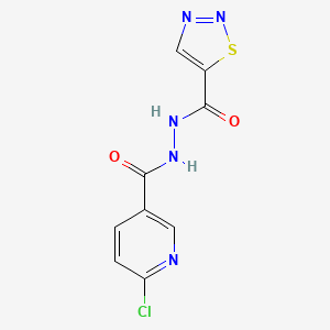 6-chloro-N'-(1,2,3-thiadiazole-5-carbonyl)pyridine-3-carbohydrazide