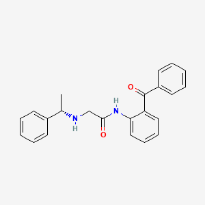 molecular formula C23H22N2O2 B2542930 N-(2-benzoylphenyl)-2-{[(1S)-1-phenylethyl]amino}acetamide CAS No. 1574762-21-2