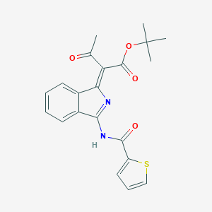 molecular formula C21H20N2O4S B254294 tert-butyl (2Z)-3-oxo-2-[3-(thiophene-2-carbonylamino)isoindol-1-ylidene]butanoate 