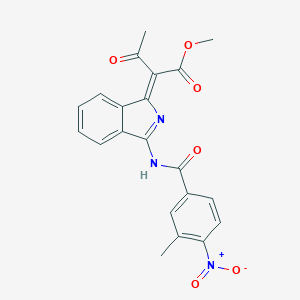 molecular formula C21H17N3O6 B254295 methyl (2Z)-2-[3-[(3-methyl-4-nitrobenzoyl)amino]isoindol-1-ylidene]-3-oxobutanoate 