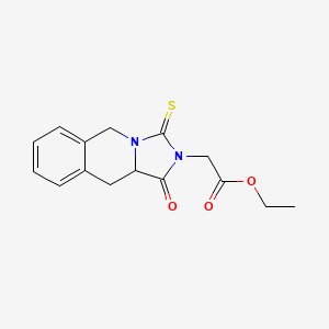 molecular formula C15H16N2O3S B2542961 2-乙酰氧基乙酸-1-氧代-3-硫代-1,5,10,10a-四氢咪唑并[1,5-b]异喹啉-2(3H)-基酯 CAS No. 318517-22-5