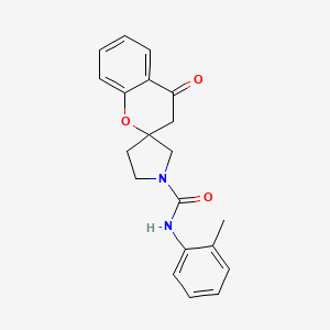molecular formula C20H20N2O3 B2542964 4-oxo-N-(o-tolyl)spiro[chroman-2,3'-pyrrolidine]-1'-carboxamide CAS No. 1705769-58-9