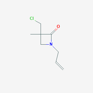 molecular formula C8H12ClNO B2542969 3-(Chloromethyl)-3-methyl-1-prop-2-enylazetidin-2-one CAS No. 2241131-23-5