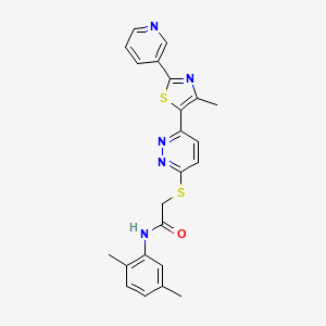 N-(2,5-dimethylphenyl)-2-((6-(4-methyl-2-(pyridin-3-yl)thiazol-5-yl)pyridazin-3-yl)thio)acetamide