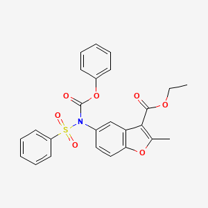 Ethyl 2-methyl-5-[(phenoxycarbonyl)(phenylsulfonyl)amino]-1-benzofuran-3-carboxylate