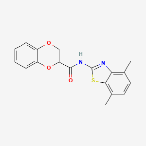 N-(4,7-dimethylbenzo[d]thiazol-2-yl)-2,3-dihydrobenzo[b][1,4]dioxine-2-carboxamide