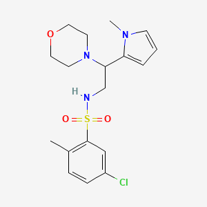 5-chloro-2-methyl-N-(2-(1-methyl-1H-pyrrol-2-yl)-2-morpholinoethyl)benzenesulfonamide