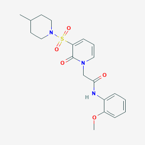 N-(2-methoxyphenyl)-2-(3-((4-methylpiperidin-1-yl)sulfonyl)-2-oxopyridin-1(2H)-yl)acetamide