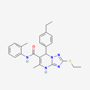7-(4-ethylphenyl)-2-(ethylthio)-5-methyl-N-(2-methylphenyl)-4,7-dihydro[1,2,4]triazolo[1,5-a]pyrimidine-6-carboxamide