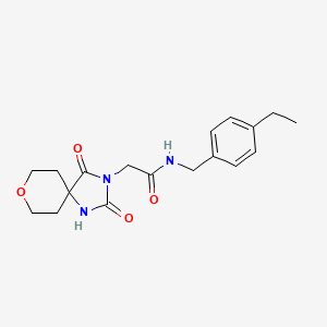 2-(2,4-dioxo-8-oxa-1,3-diazaspiro[4.5]dec-3-yl)-N-(4-ethylbenzyl)acetamide