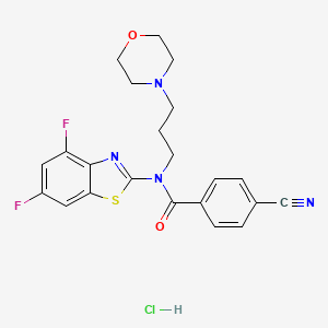 4-cyano-N-(4,6-difluorobenzo[d]thiazol-2-yl)-N-(3-morpholinopropyl)benzamide hydrochloride