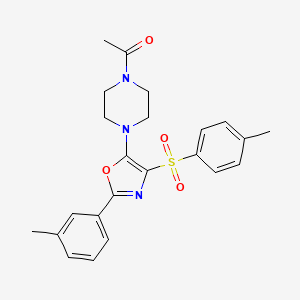1-(4-(2-(m-Tolyl)-4-tosyloxazol-5-yl)piperazin-1-yl)ethanone