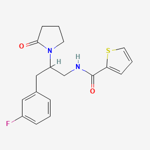 N-(3-(3-fluorophenyl)-2-(2-oxopyrrolidin-1-yl)propyl)thiophene-2-carboxamide