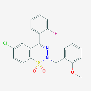 6-chloro-4-(2-fluorophenyl)-2-(2-methoxybenzyl)-2H-benzo[e][1,2,3]thiadiazine 1,1-dioxide