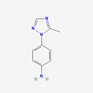 molecular formula C9H10N4 B2543017 4-(5-methyl-1H-1,2,4-triazol-1-yl)benzenamine CAS No. 74852-82-7