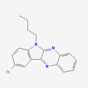 molecular formula C18H16BrN3 B2543020 9-溴-6-丁基-6H-吲哚并[2,3-b]喹喔啉 CAS No. 327061-54-1