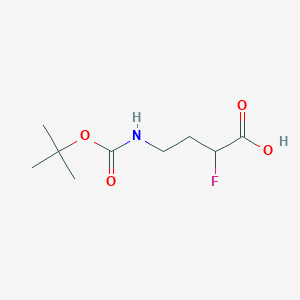 molecular formula C9H16FNO4 B2543029 4-{[(叔丁氧羰基)氨基]-2-氟丁酸} CAS No. 2167670-48-4