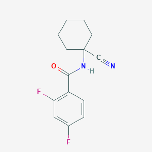 molecular formula C14H14F2N2O B2543036 N-(1-cyanocyclohexyl)-2,4-difluorobenzamide CAS No. 1307186-79-3