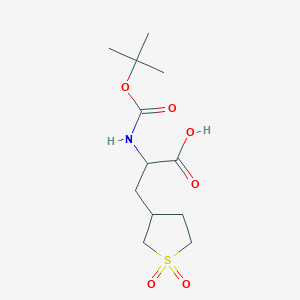 molecular formula C12H21NO6S B2543038 2-((tert-Butoxycarbonyl)amino)-3-(1,1-dioxidotetrahydrothiophen-3-yl)propanoic acid CAS No. 2171573-47-8