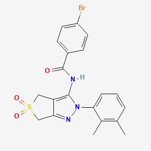 molecular formula C20H18BrN3O3S B2543039 4-溴-N-(2-(2,3-二甲苯基)-5,5-二氧化-4,6-二氢-2H-噻吩并[3,4-c]吡唑-3-基)苯甲酰胺 CAS No. 450338-68-8