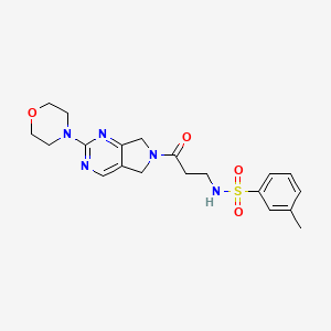 3-methyl-N-(3-(2-morpholino-5H-pyrrolo[3,4-d]pyrimidin-6(7H)-yl)-3-oxopropyl)benzenesulfonamide