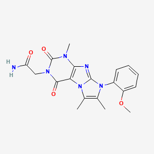 2-(8-(2-methoxyphenyl)-1,6,7-trimethyl-2,4-dioxo-1H-imidazo[2,1-f]purin-3(2H,4H,8H)-yl)acetamide