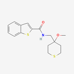 molecular formula C16H19NO2S2 B2543049 N-((4-methoxytetrahydro-2H-thiopyran-4-yl)methyl)benzo[b]thiophene-2-carboxamide CAS No. 2034452-87-2