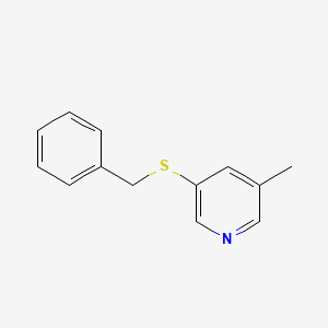 3-Methyl-5-[(phenylmethyl)thio]pyridine