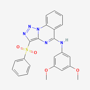 N-(3,5-dimethoxyphenyl)-3-(phenylsulfonyl)[1,2,3]triazolo[1,5-a]quinazolin-5-amine