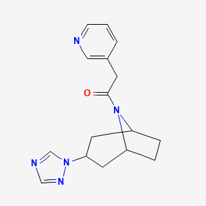 1-((1R,5S)-3-(1H-1,2,4-triazol-1-yl)-8-azabicyclo[3.2.1]octan-8-yl)-2-(pyridin-3-yl)ethan-1-one