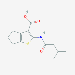 2-(3-methylbutanamido)-4H,5H,6H-cyclopenta[b]thiophene-3-carboxylic acid