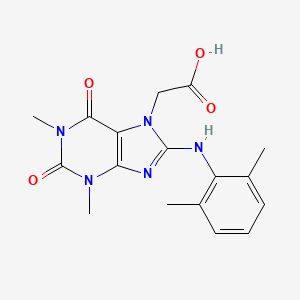 2-(8-((2,6-dimethylphenyl)amino)-1,3-dimethyl-2,6-dioxo-2,3-dihydro-1H-purin-7(6H)-yl)acetic acid