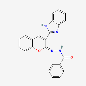 N-[(E)-[3-(1H-benzimidazol-2-yl)chromen-2-ylidene]amino]benzamide