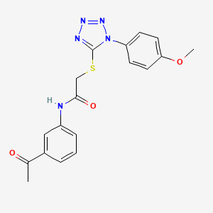 N-(3-acetylphenyl)-2-[1-(4-methoxyphenyl)tetrazol-5-yl]sulfanylacetamide