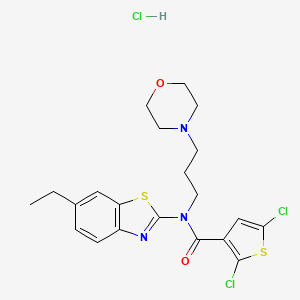 2,5-dichloro-N-(6-ethylbenzo[d]thiazol-2-yl)-N-(3-morpholinopropyl)thiophene-3-carboxamide hydrochloride
