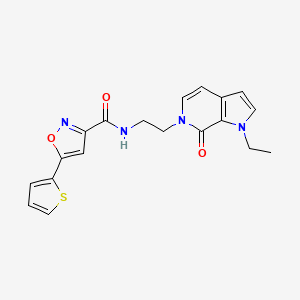 N-(2-(1-ethyl-7-oxo-1H-pyrrolo[2,3-c]pyridin-6(7H)-yl)ethyl)-5-(thiophen-2-yl)isoxazole-3-carboxamide
