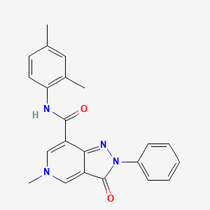 N-(2,4-dimethylphenyl)-5-methyl-3-oxo-2-phenyl-3,5-dihydro-2H-pyrazolo[4,3-c]pyridine-7-carboxamide