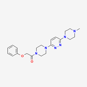 molecular formula C21H28N6O2 B2543088 1-(4-(6-(4-Methylpiperazin-1-yl)pyridazin-3-yl)piperazin-1-yl)-2-phenoxyethanone CAS No. 899953-58-3