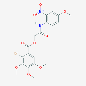 molecular formula C19H19BrN2O9 B254309 2-(4-Methoxy-2-nitroanilino)-2-oxoethyl 2-bromo-3,4,5-trimethoxybenzoate 