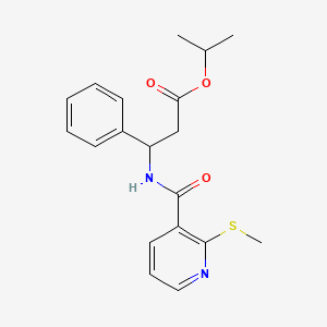 molecular formula C19H22N2O3S B2543094 Propan-2-yl 3-{[2-(methylsulfanyl)pyridin-3-yl]formamido}-3-phenylpropanoate CAS No. 1090656-77-1