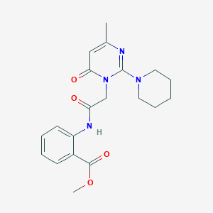 molecular formula C20H24N4O4 B2543109 2-乙酰基-3-[[2-(二甲氨基)-1-(甲氧羰基)乙烯基]氨基]丙-2-烯酸甲酯 CAS No. 1251710-97-0