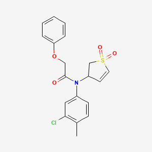 molecular formula C19H18ClNO4S B2543116 N-(3-chloro-4-methylphenyl)-N-(1,1-dioxido-2,3-dihydrothiophen-3-yl)-2-phenoxyacetamide CAS No. 863008-05-3